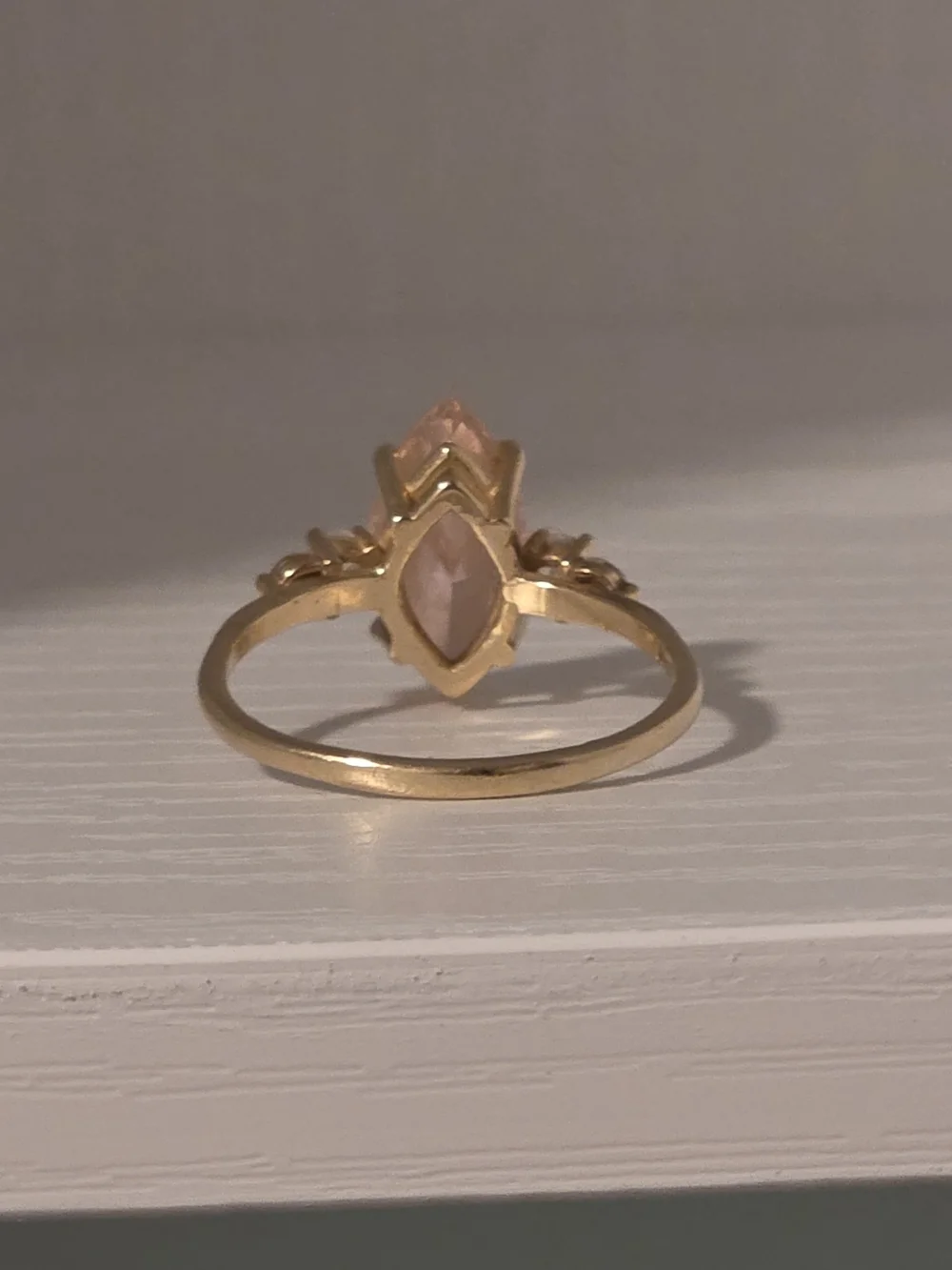 Pink ice 14k gold ring size 11